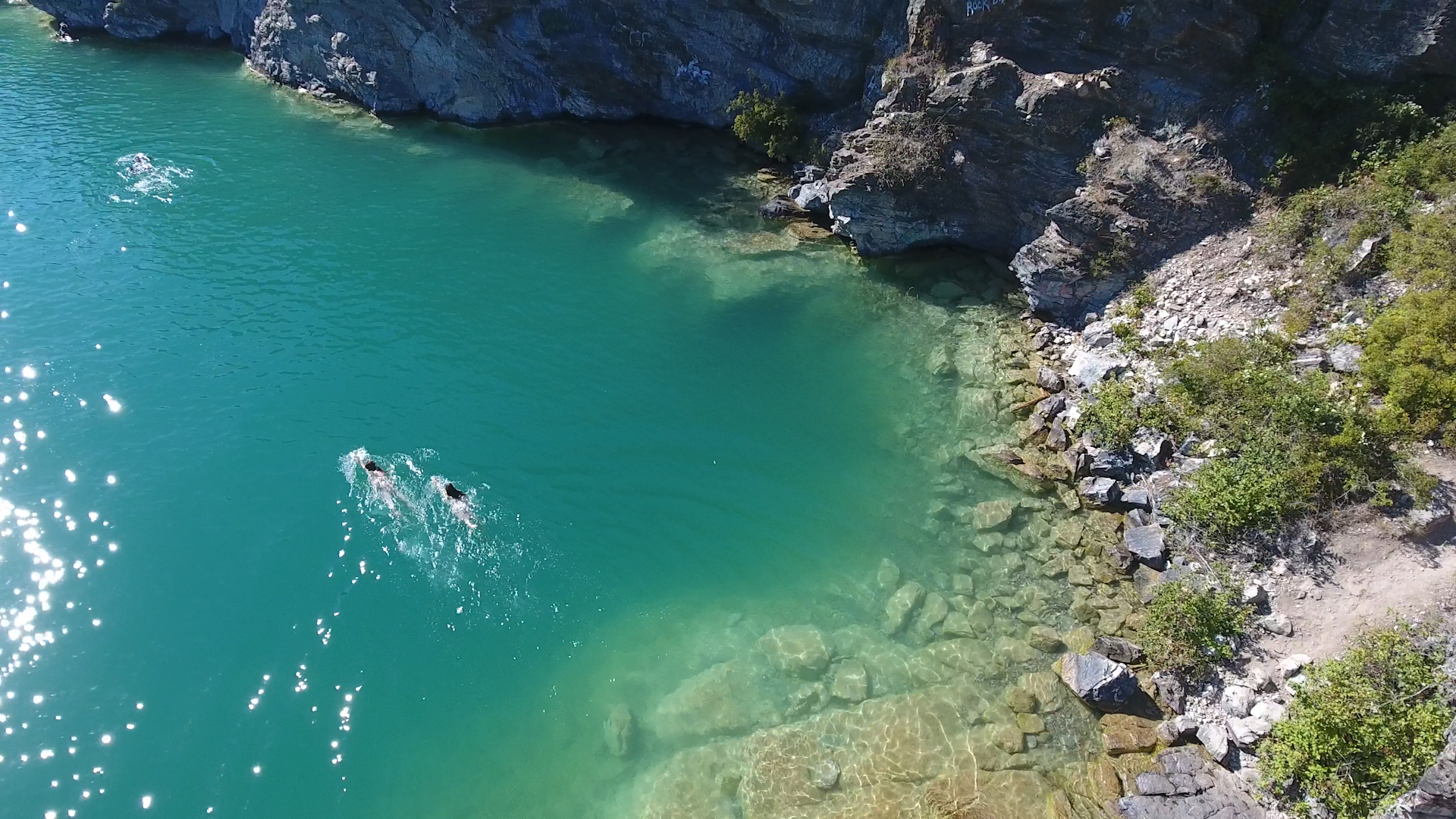 Kalamalka Lake Provincial Park - The Cliffs - Swimmers